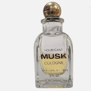 Houbigant MUSK .5 fl oz Cologne Vintage Splash Vintage Collector Vanity 1970s